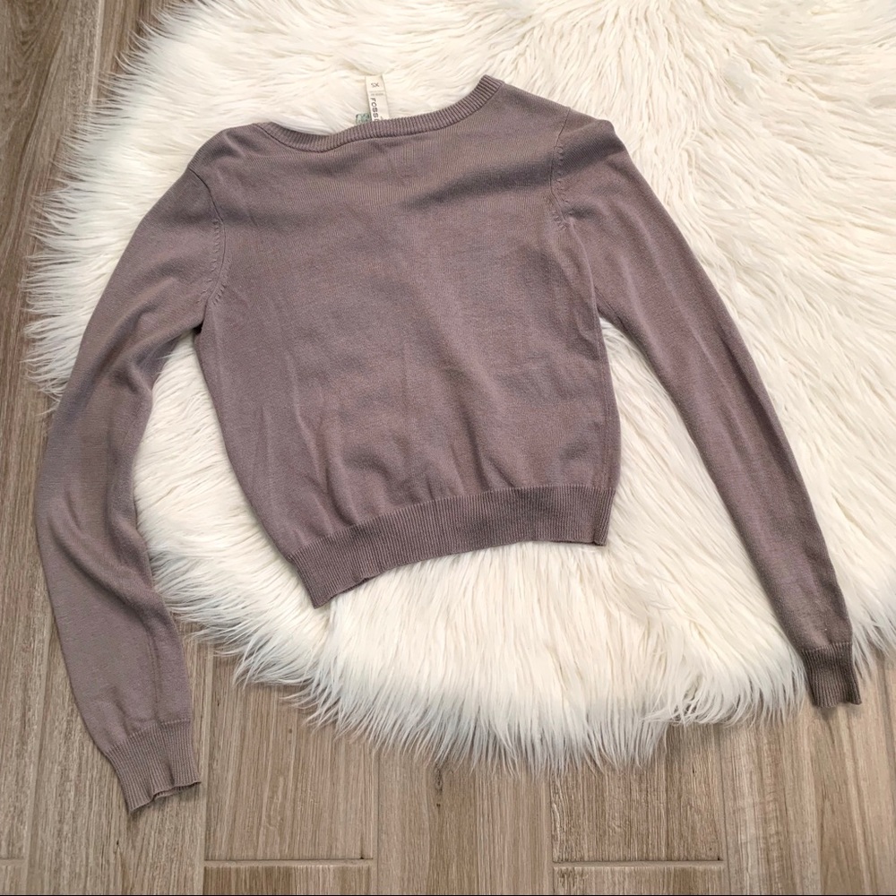 Fossil Gray Button Down Cardigan Size Xs - image 2